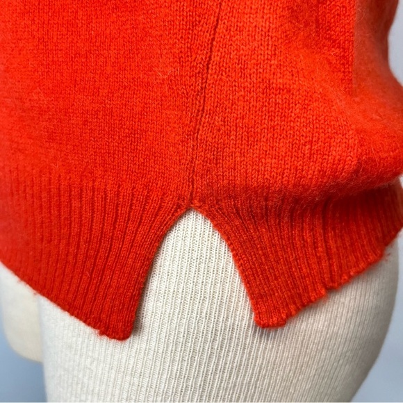 Anthropologie Sparrow Cashmere Funnel Mock Neck Sweater Jumper Women S in Orange - Picture 6 of 8